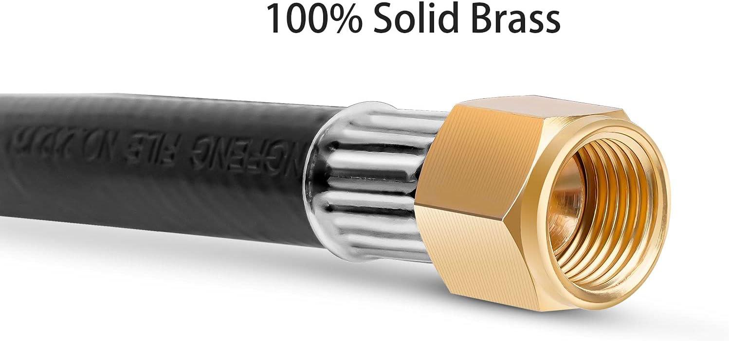 Stanbroil 5 Feet Propane Hose Assembly with Both 3/8″ Female Flare for Gas Grill, RV, Heater, Fire Pit and More