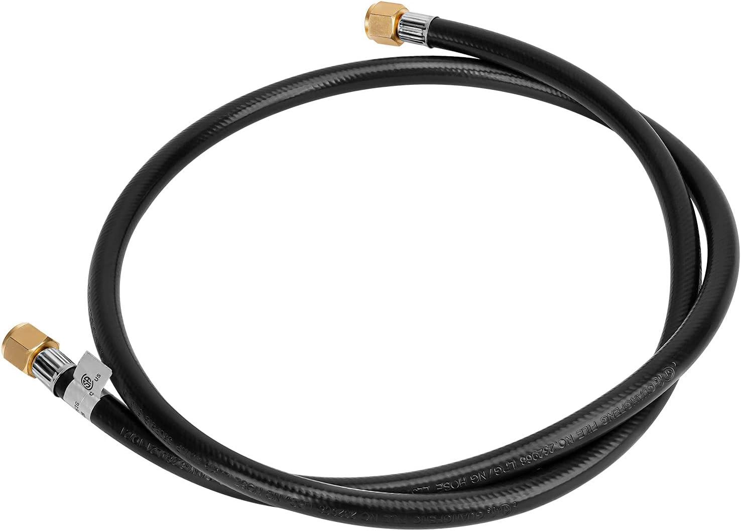 Stanbroil 5 Feet Propane Hose Assembly with Both 3/8″ Female Flare for Gas Grill, RV, Heater, Fire Pit and More