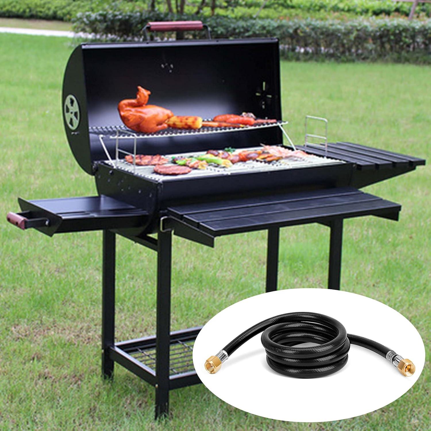 Stanbroil 5 Feet Propane Hose Assembly with Both 3/8″ Female Flare for Gas Grill, RV, Heater, Fire Pit and More