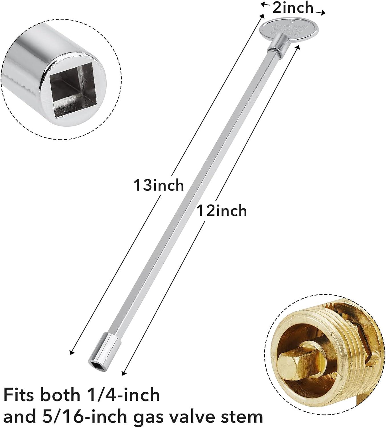 Stanbroil Universal 8-Inch Gas Valve Key, Fits 1/4″ and 5/16″ Turn Ball Valve, Antique Copper(Polished Chrome)