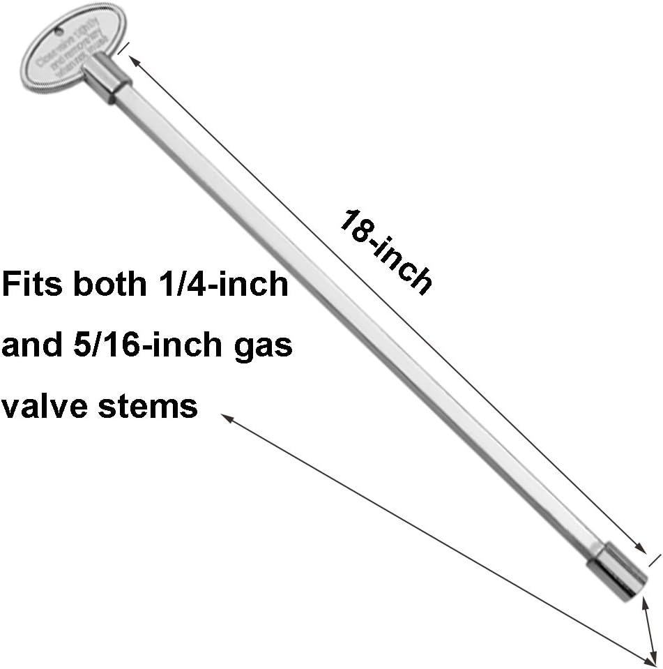 Stanbroil Universal 8-Inch Gas Valve Key, Fits 1/4″ and 5/16″ Turn Ball Valve, Antique Copper(Polished Chrome)