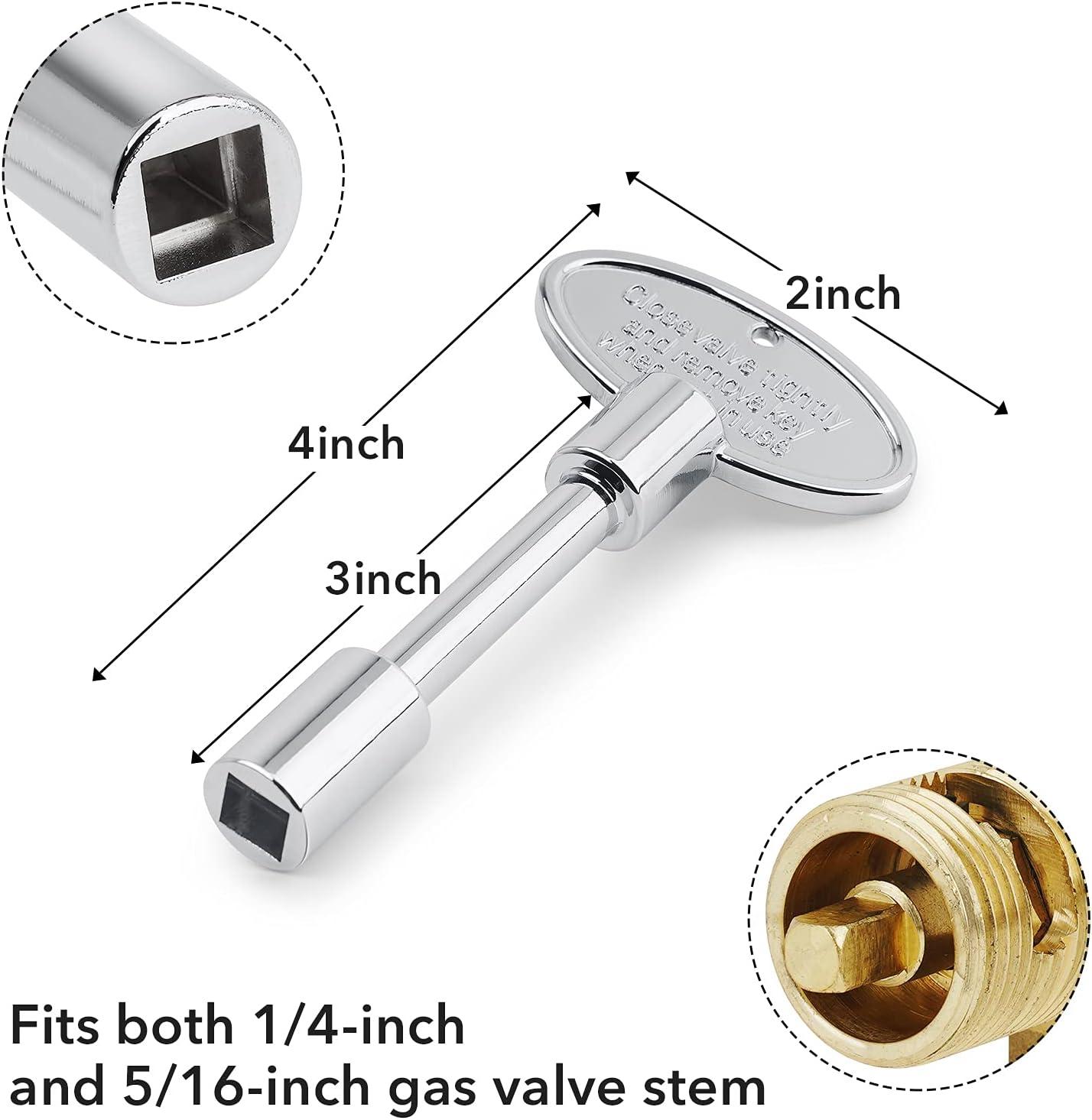 Stanbroil Universal 8-Inch Gas Valve Key, Fits 1/4″ and 5/16″ Turn Ball Valve, Antique Copper(Polished Chrome)