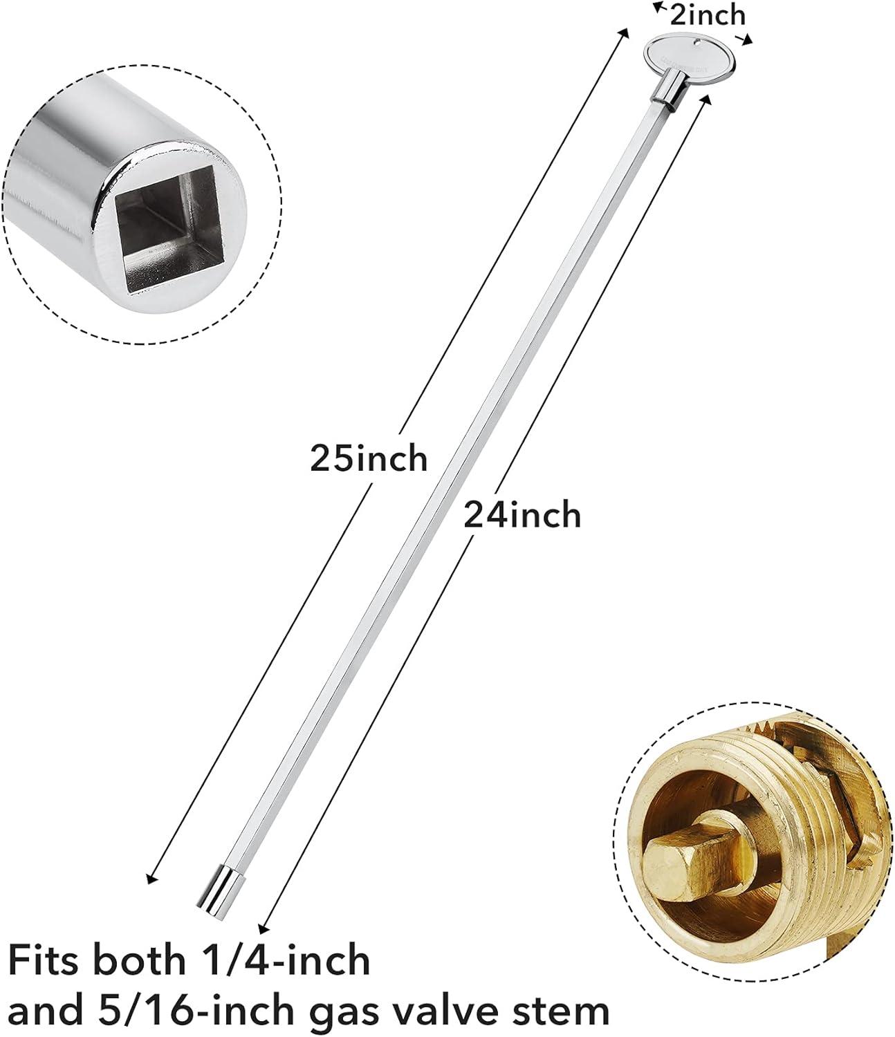 Stanbroil Universal 8-Inch Gas Valve Key, Fits 1/4″ and 5/16″ Turn Ball Valve, Antique Copper(Polished Chrome)