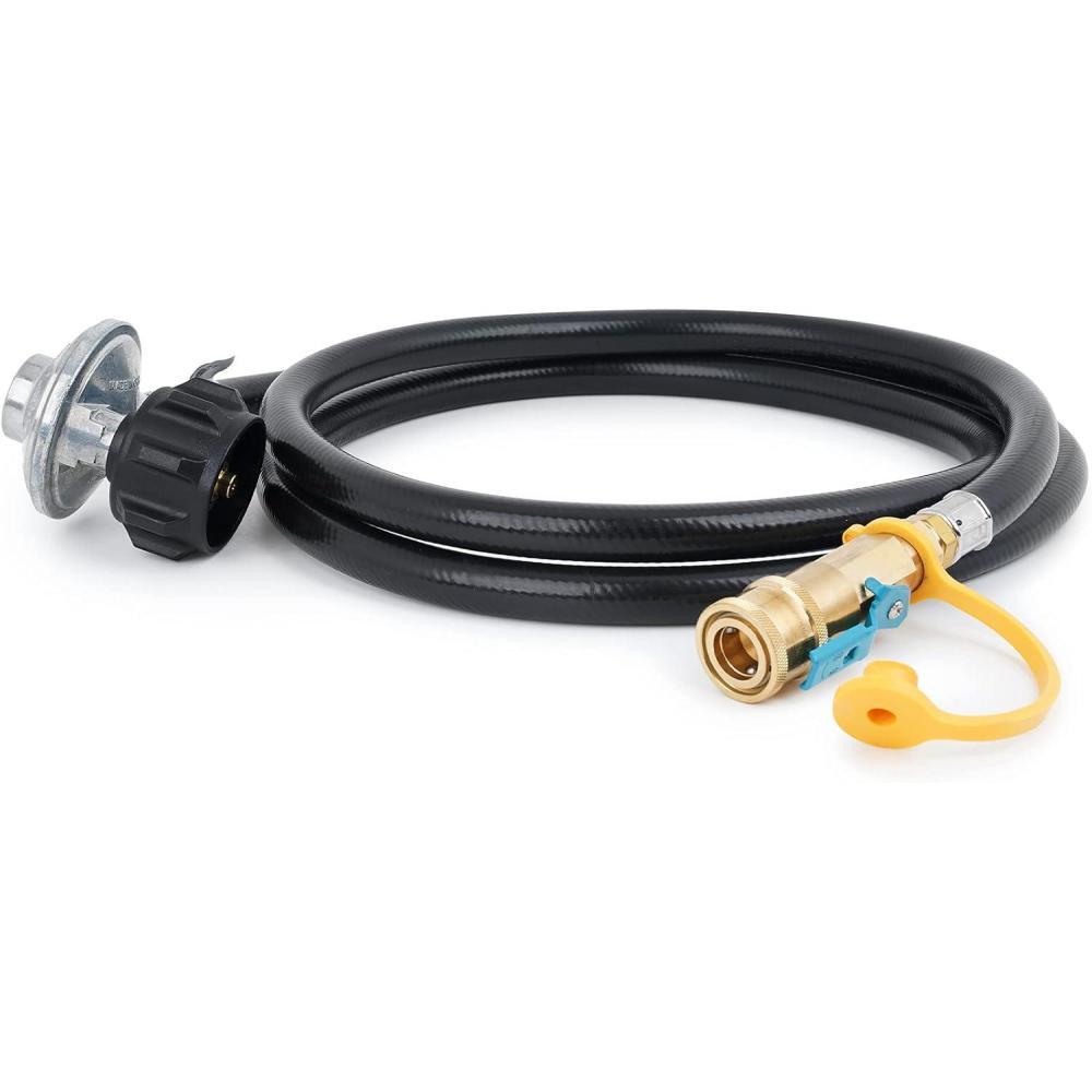 Stanbroil 6 Feet Propane Regulator Hose – 1/4″ Female Quick Connect x Acme Nut for Olympian 5100 5500 RV Grill and Low Pressure LP Gas Grill, Heater