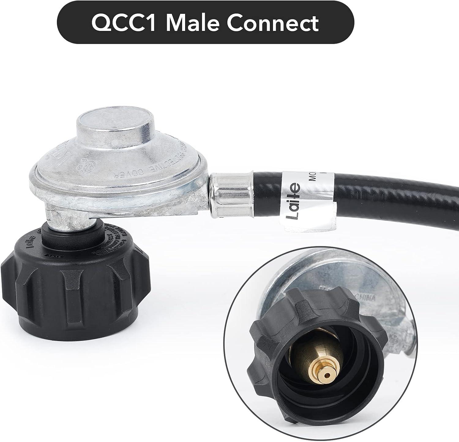 Stanbroil 6 Feet Propane Regulator Hose – 1/4″ Female Quick Connect x Acme Nut for Olympian 5100 5500 RV Grill and Low Pressure LP Gas Grill, Heater