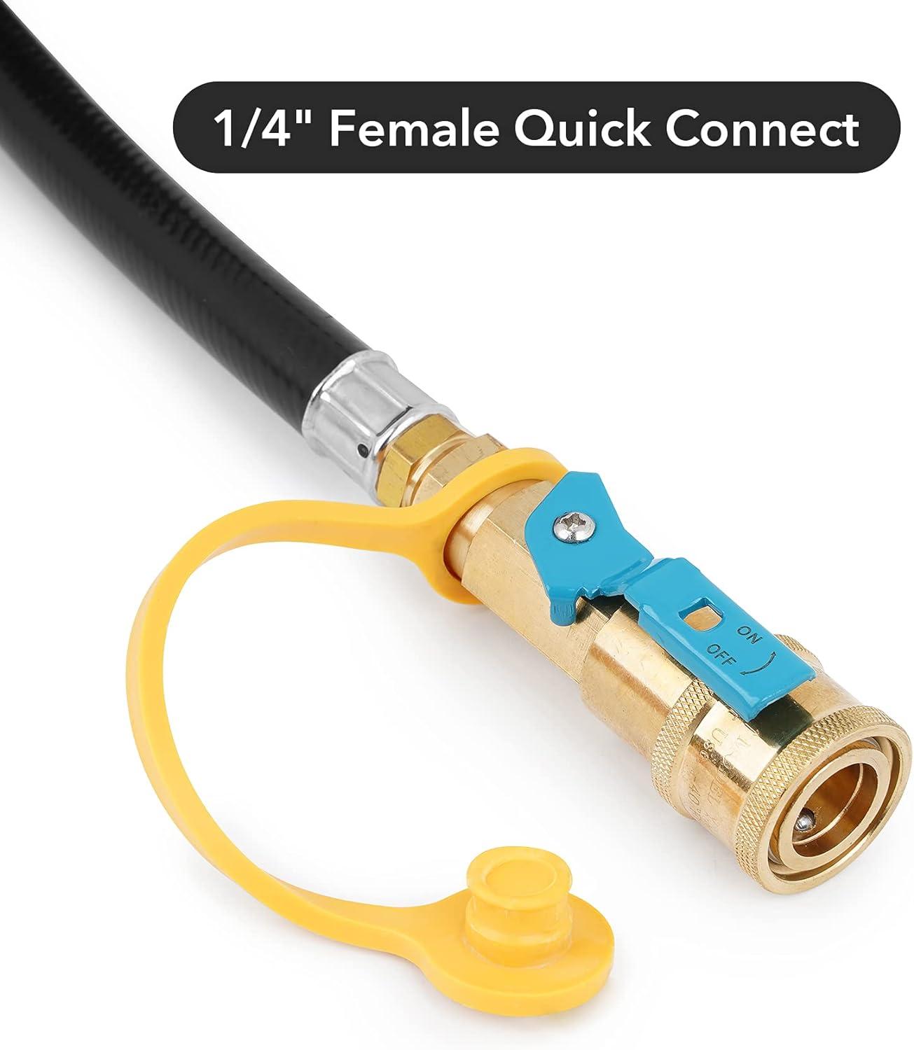 Stanbroil 6 Feet Propane Regulator Hose – 1/4″ Female Quick Connect x Acme Nut for Olympian 5100 5500 RV Grill and Low Pressure LP Gas Grill, Heater