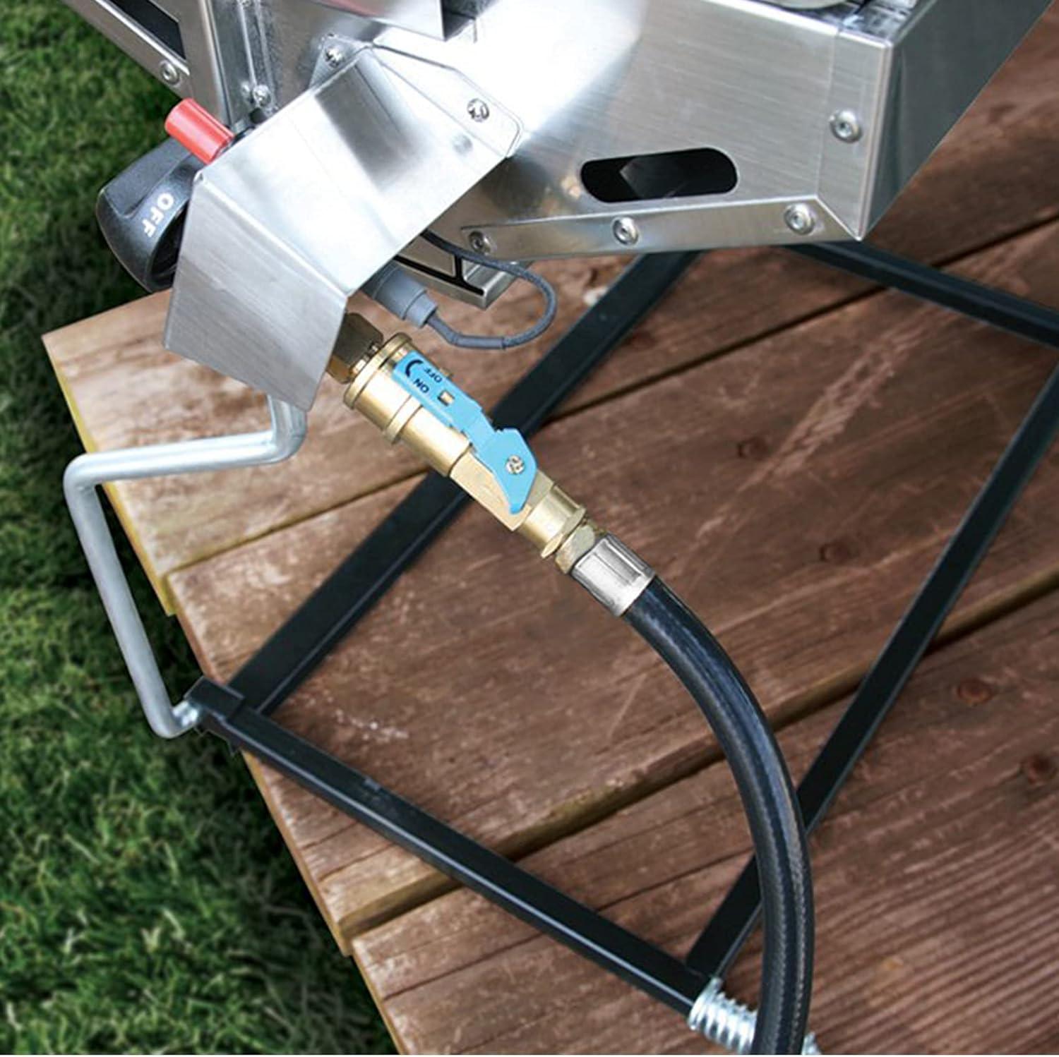 Stanbroil 6 Feet Propane Regulator Hose – 1/4″ Female Quick Connect x Acme Nut for Olympian 5100 5500 RV Grill and Low Pressure LP Gas Grill, Heater