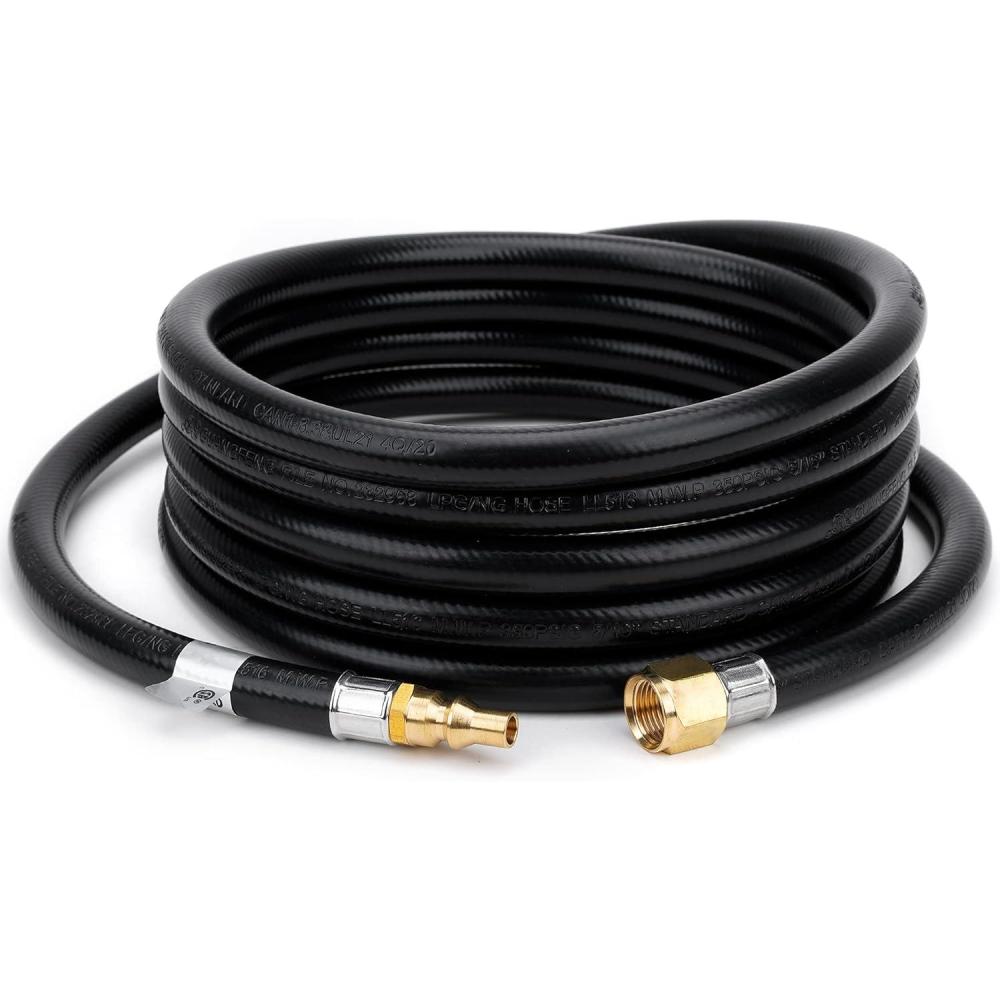 Stanbroil 12 Feet RV Connection Hose, 3/8 Female Flare x 1/4 Full Flow Quick-Connect Male Plug