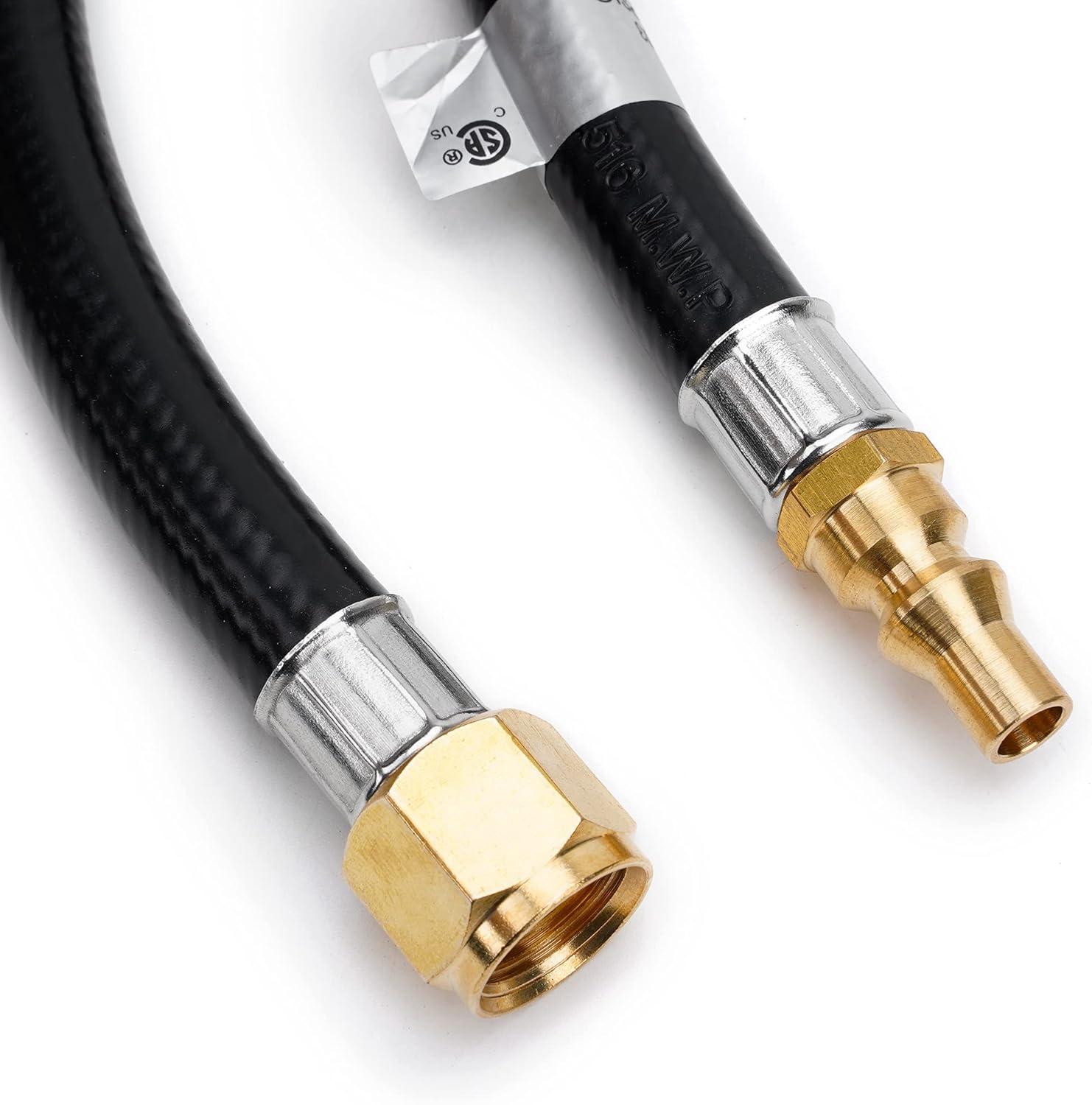 Stanbroil 12 Feet RV Connection Hose, 3/8 Female Flare x 1/4 Full Flow Quick-Connect Male Plug