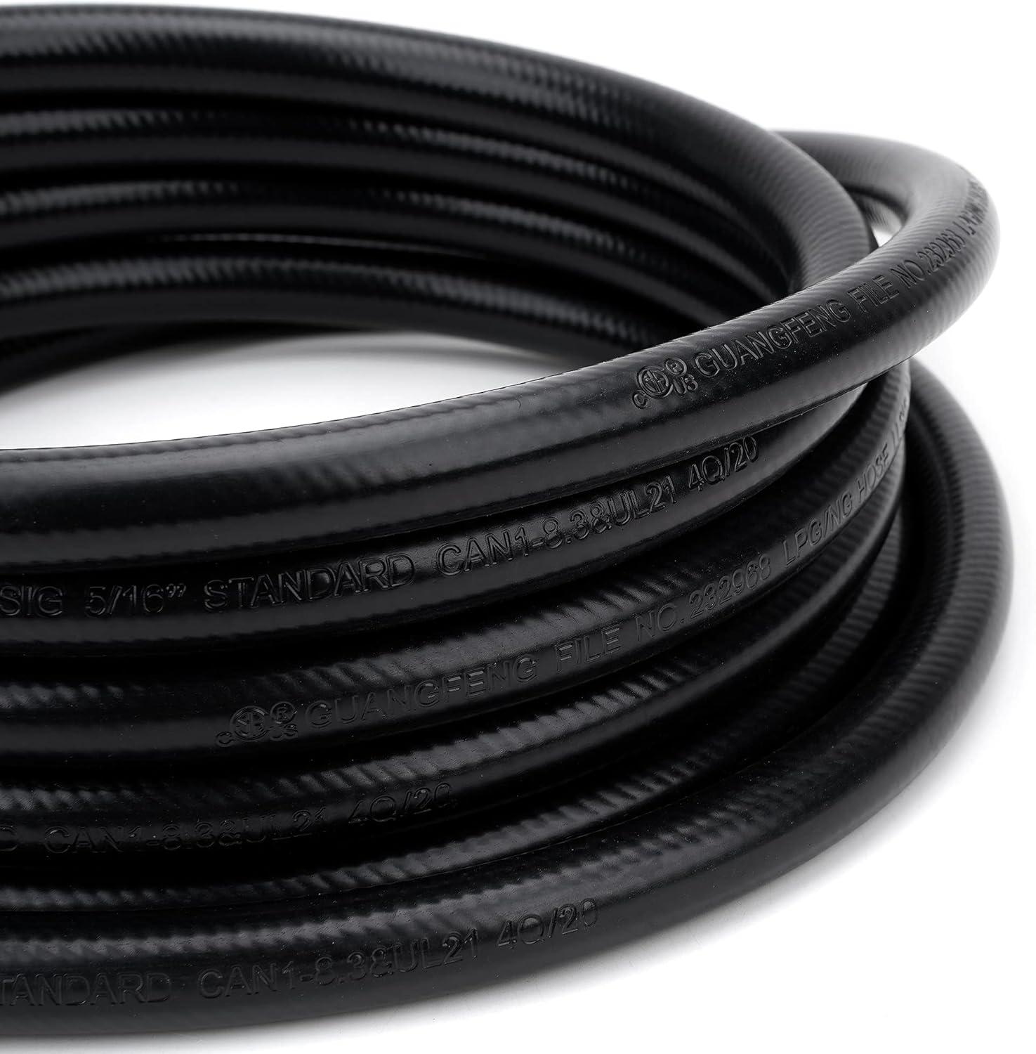Stanbroil 12 Feet RV Connection Hose, 3/8 Female Flare x 1/4 Full Flow Quick-Connect Male Plug