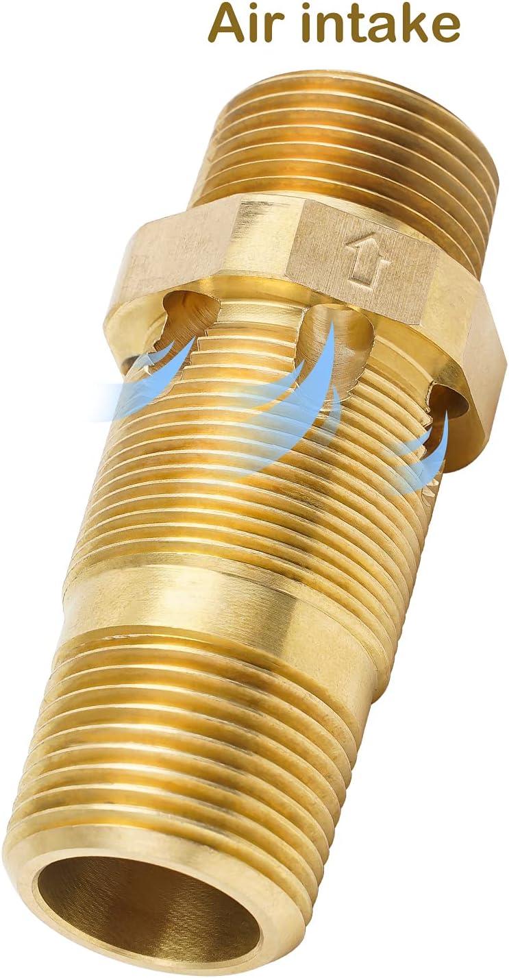 Stanbroil Liquid Propane Fire Pits 1/2″ Air Mixer Valve – High Capacity 90K BTU Stainless Steel(Brass)