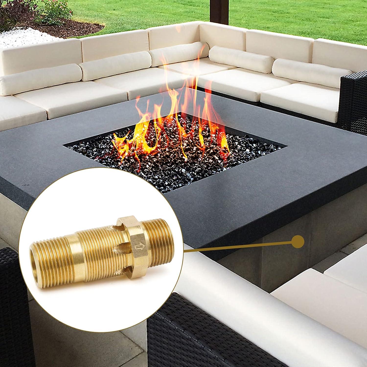 Stanbroil Liquid Propane Fire Pits 1/2″ Air Mixer Valve – High Capacity 90K BTU Stainless Steel(Brass)