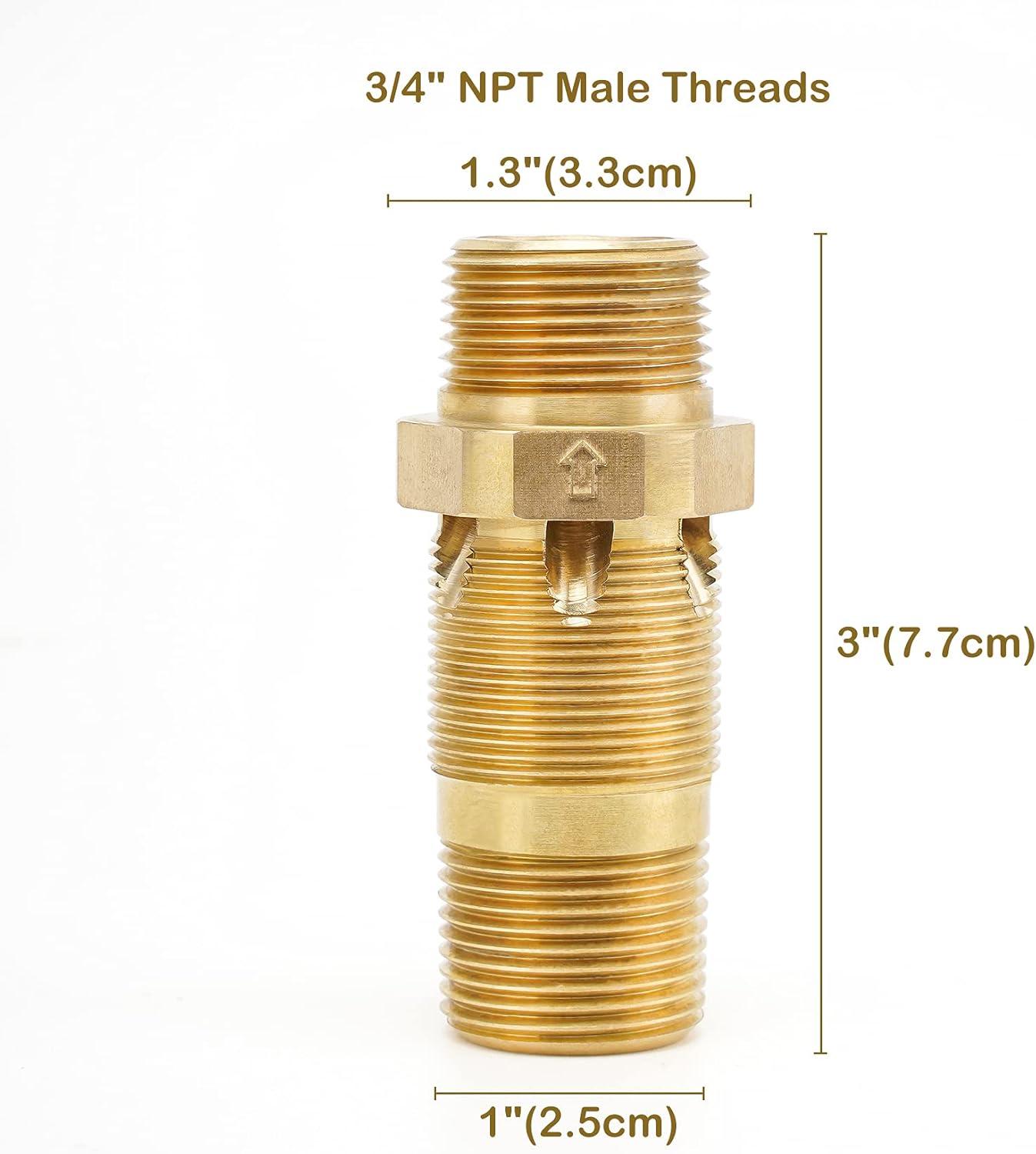 Stanbroil Liquid Propane Fire Pits 1/2″ Air Mixer Valve – High Capacity 90K BTU Stainless Steel(Brass)