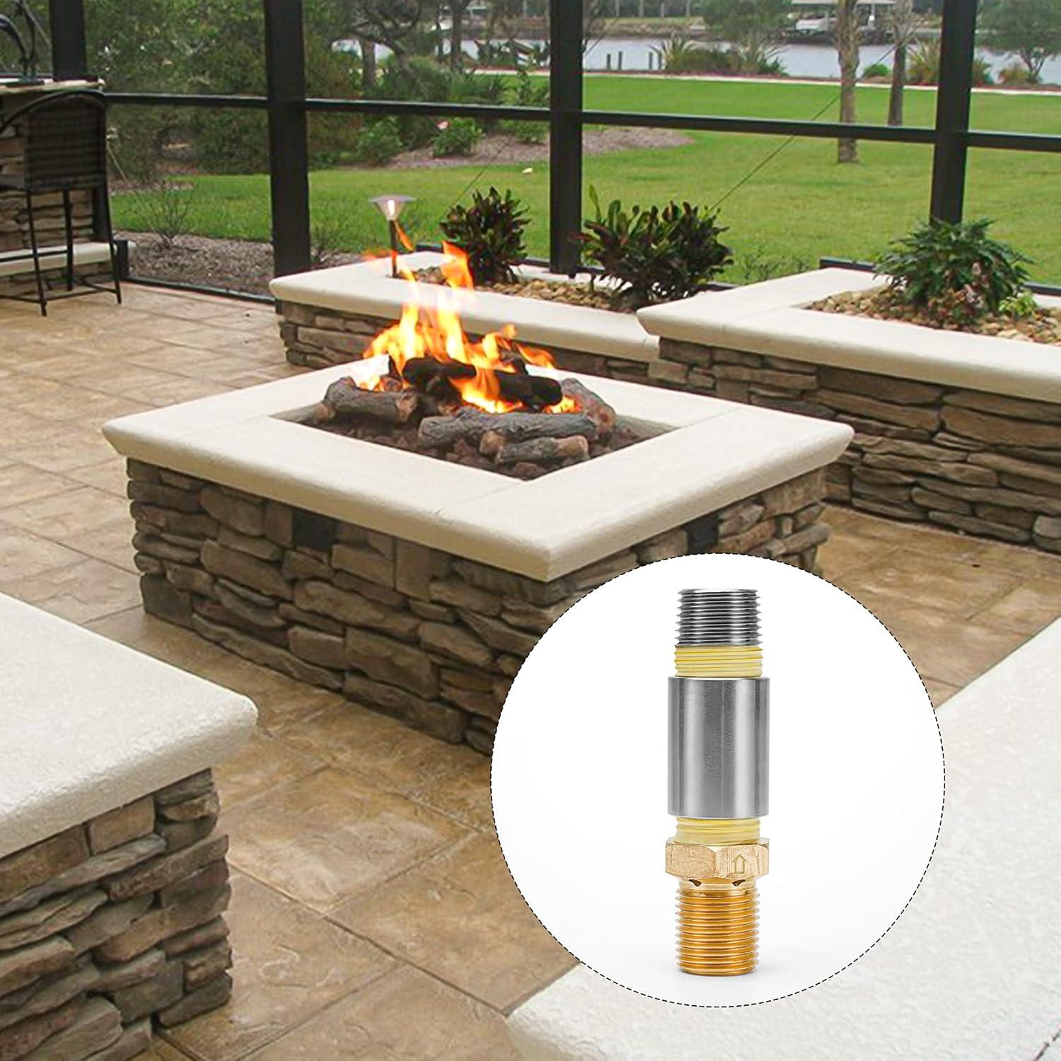 Stanbroil Liquid Propane Fire Pits 1/2″ Air Mixer Valve – High Capacity 90K BTU Stainless Steel(Stainless Steel)