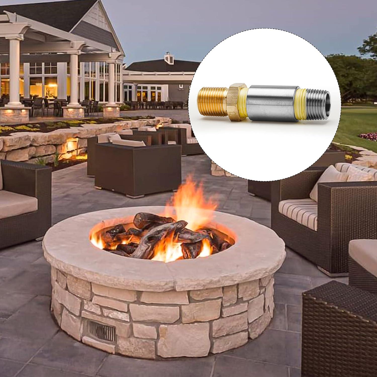 Stanbroil Liquid Propane Fire Pits 1/2″ Air Mixer Valve – High Capacity 90K BTU Stainless Steel(Stainless Steel)