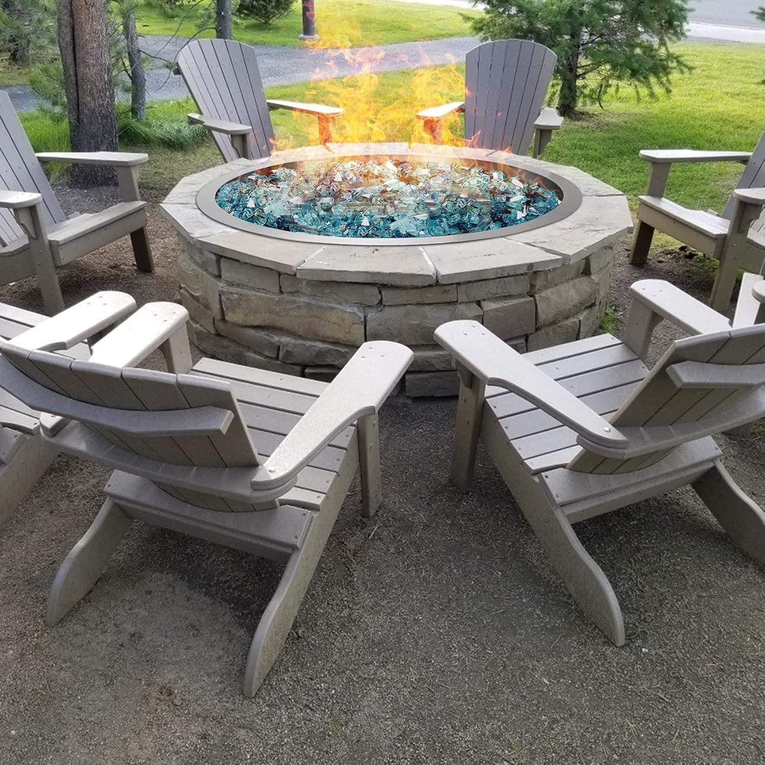Stanbroil 25 Inch Drop-in Fire Pit Pan, Gas Fire Pit Burner Inserted for Propane & Natural Gas, BTU 147,000 Max(Round Drop-in Pan Burner)