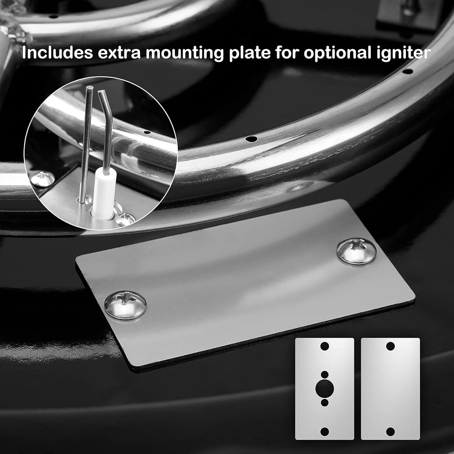 Stanbroil 25 Inch Drop-in Fire Pit Pan, Gas Fire Pit Burner Inserted for Propane & Natural Gas, BTU 147,000 Max(Round Drop-in Pan Burner)
