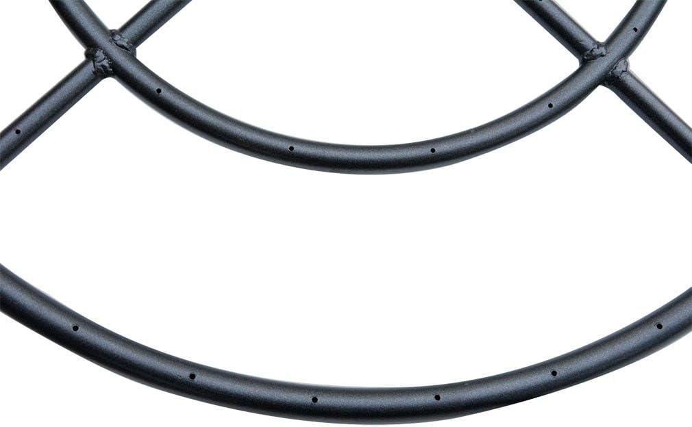 Stanbroil 12 Inch Round Fire Pit Burner Ring for Natural Gas & Propane – Black Steel for Indoor & Outdoor Fireplace, BTU 92,000 Max(Round 30″)