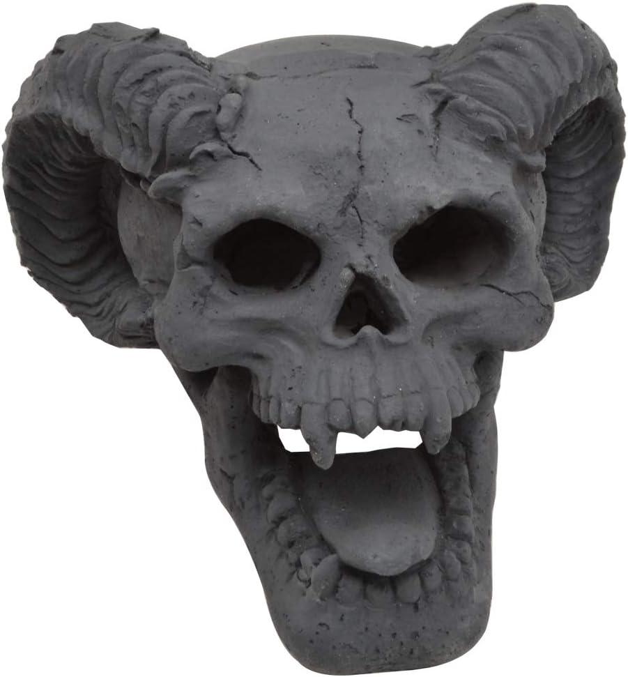 Stanbroil Fire Pit Demon Skull Gas Log for Ventless & Vent Free, Propane, Gel, Ethanol, Electric, Outdoor Fireplace and Fire Pit, Halloween Decor – Patent Pending(Black)