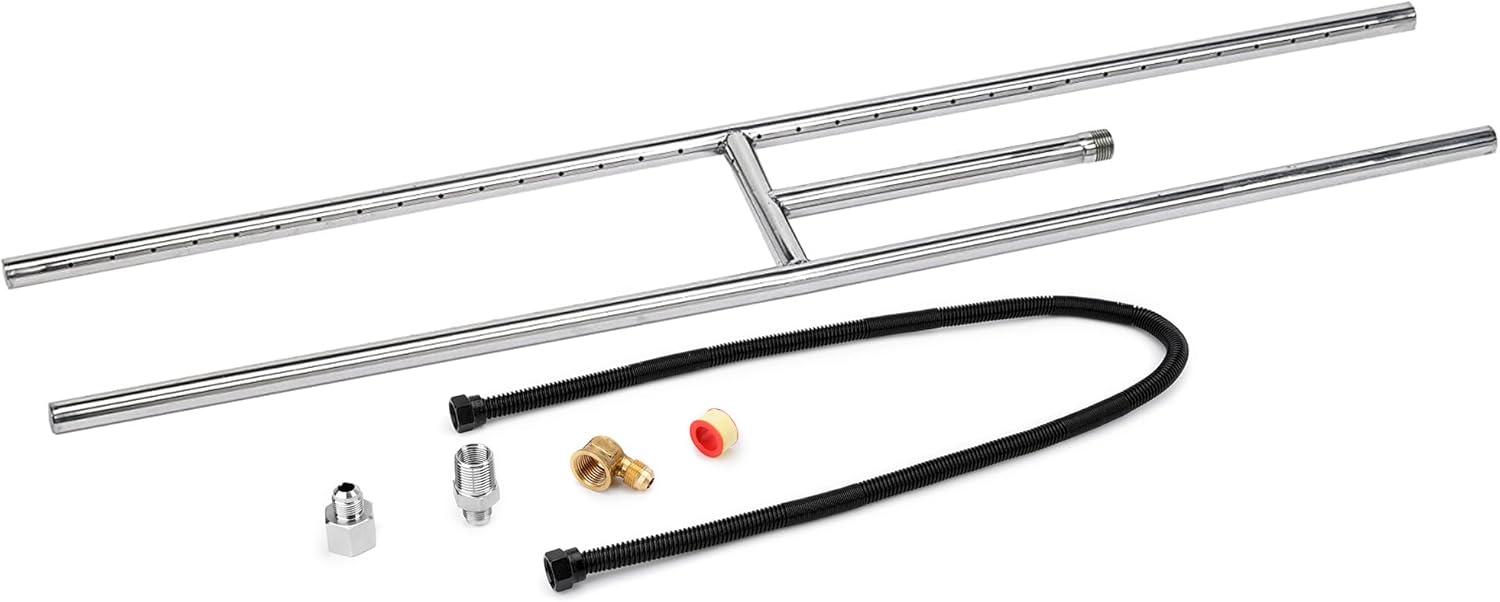 Stanbroil 3/8″ X 48″ Non-Whistle Flexible Flex Gas Line with Brass Ends for NG or LP Fire Pit and Fireplace(36 Inch)