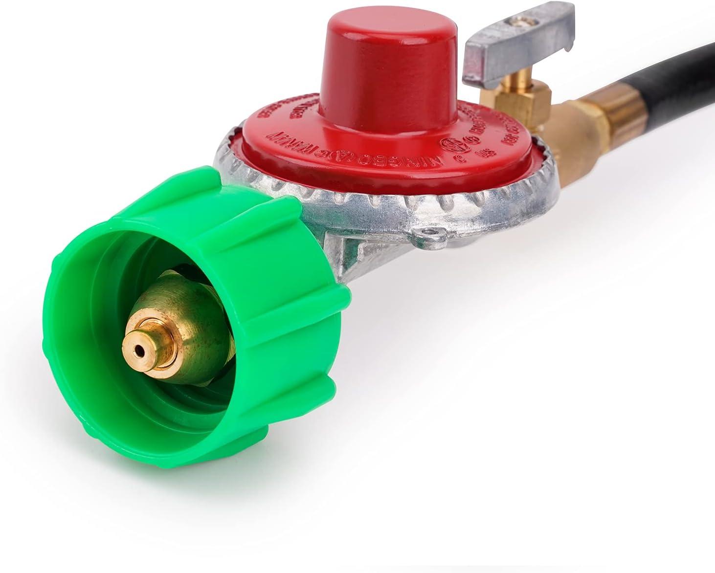Stanbroil 48 Inch 10 PSI High Pressure Propane Adjustable Regulator Valve Hose Assembly – QCC1 x 3/8″ Flare Swivel Fitting