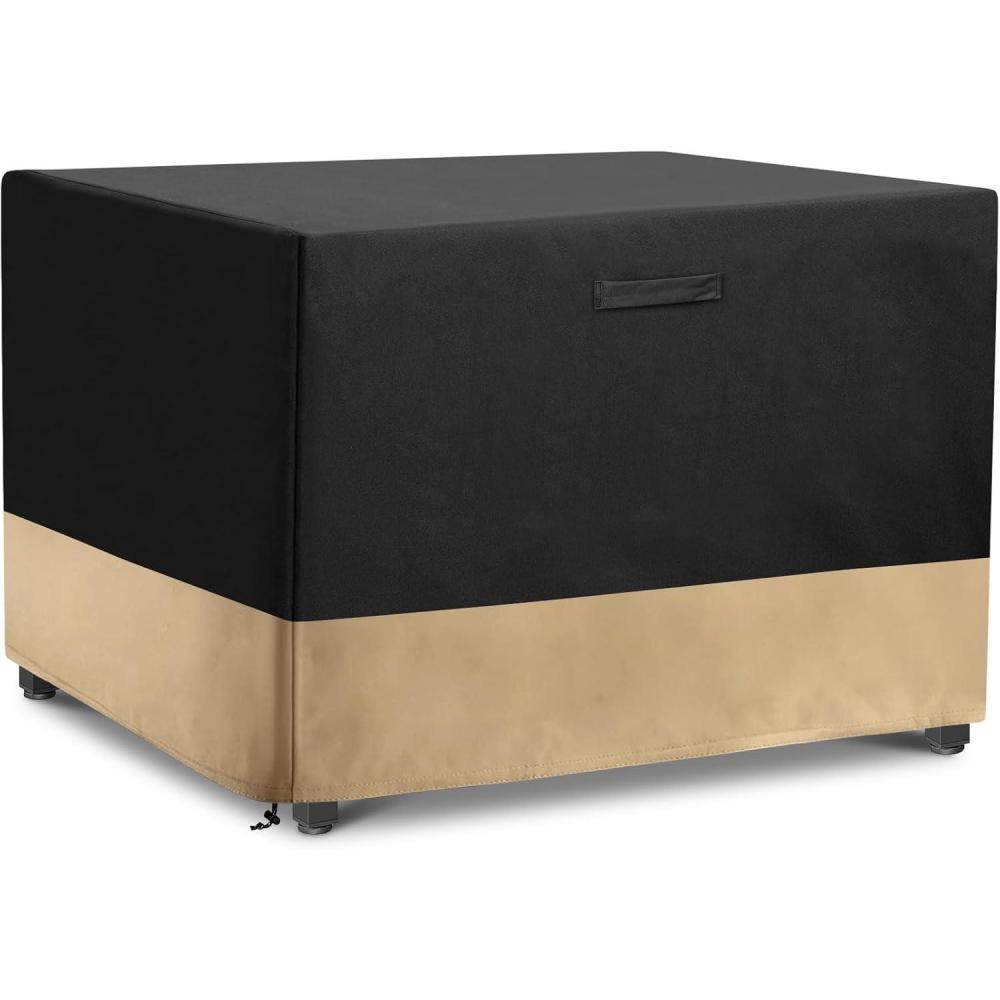 Stanbroil 40-Inch Patio Square Cover, 600D Waterproof Fire Pit Cover for Outdoor Fire Pit Table, Fire Bowl, Patio Furniture, Waterproof, Black(50Lx50Wx24H)