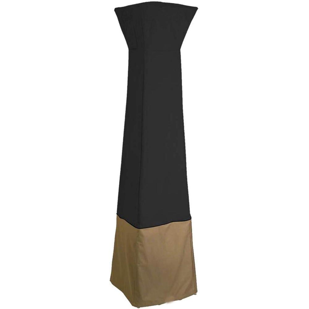 Stanbroil Pyramid Patio Heater Cover, Heavy Duty Waterproof Outdoor Heater Cover with Zipper, 21x21x90 Inch, Black&Camel