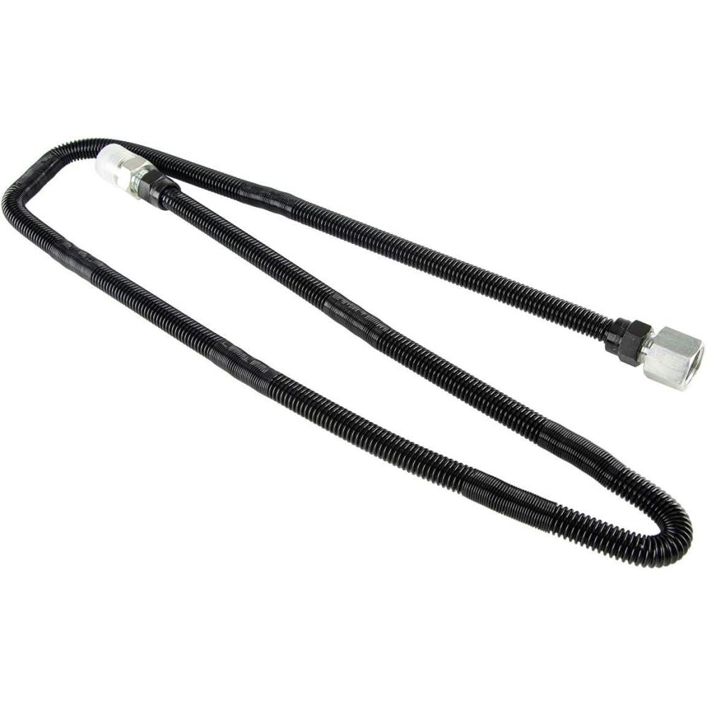 Stanbroil 3/8″ X 48″ Non-Whistle Flexible Flex Gas Line with Brass Ends for NG or LP Fire Pit and Fireplace(48 Inch)