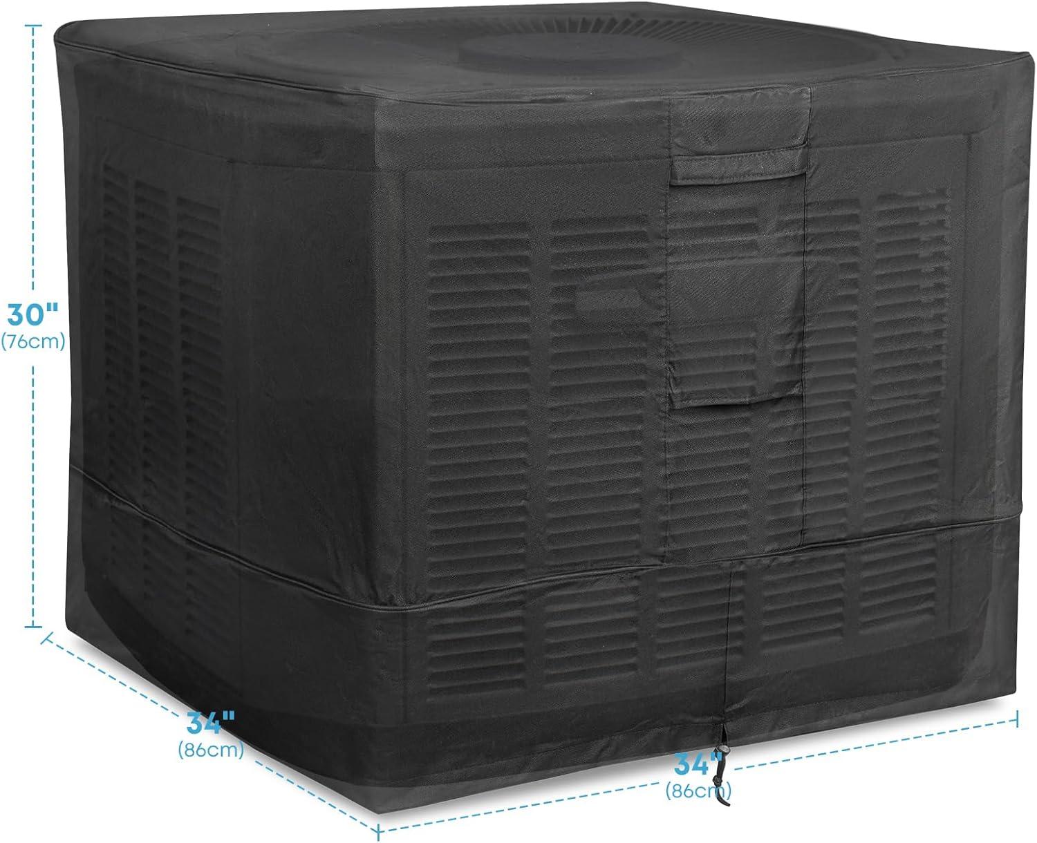 Stanbroil 34 Air Conditioner Cover for Outside Units, Durable Waterproof 600D & Weather Resistant Square Fire Pit Table Cover