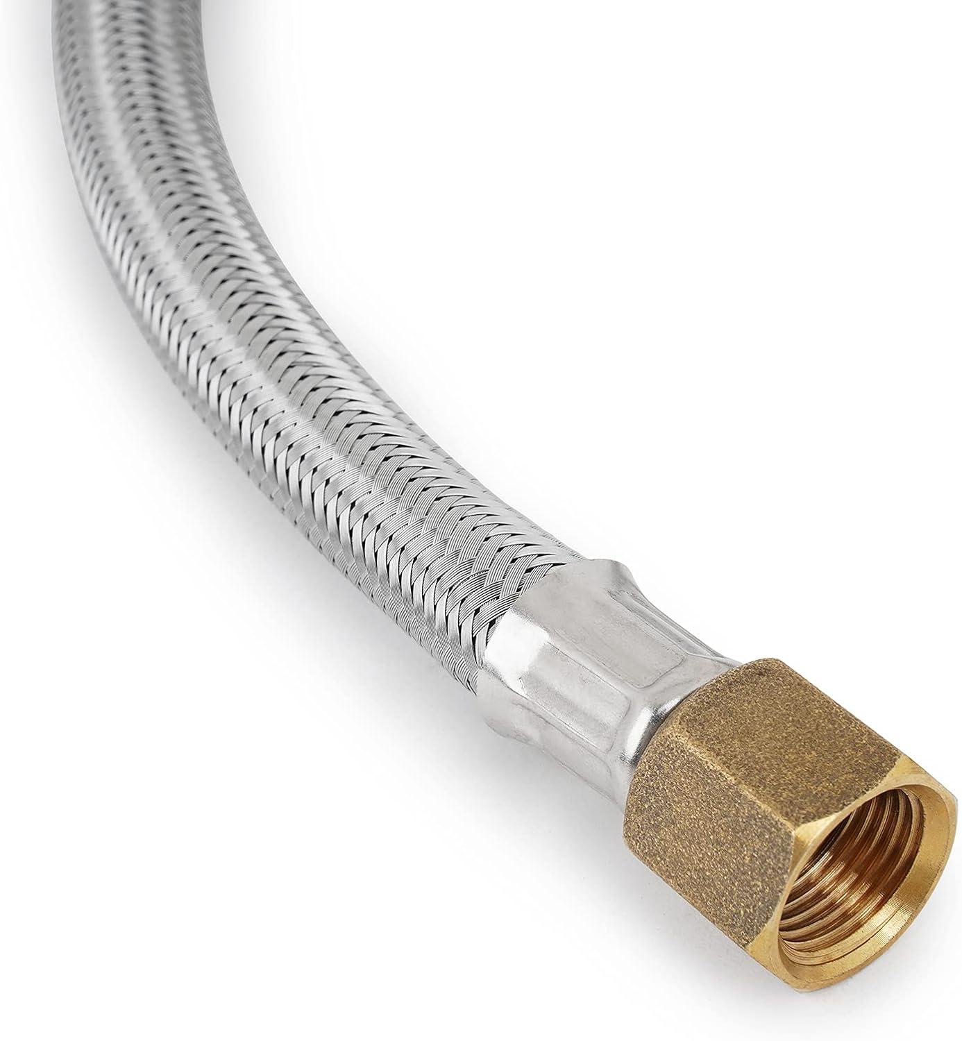 Stanbroil 0-30PSI High Pressure Adjustable Propane Regulator Type 1 Connection with 3/8 Female Flare Swivel Fitting and 48-Inch Stainless Steel Braided Hose Assembly Kit