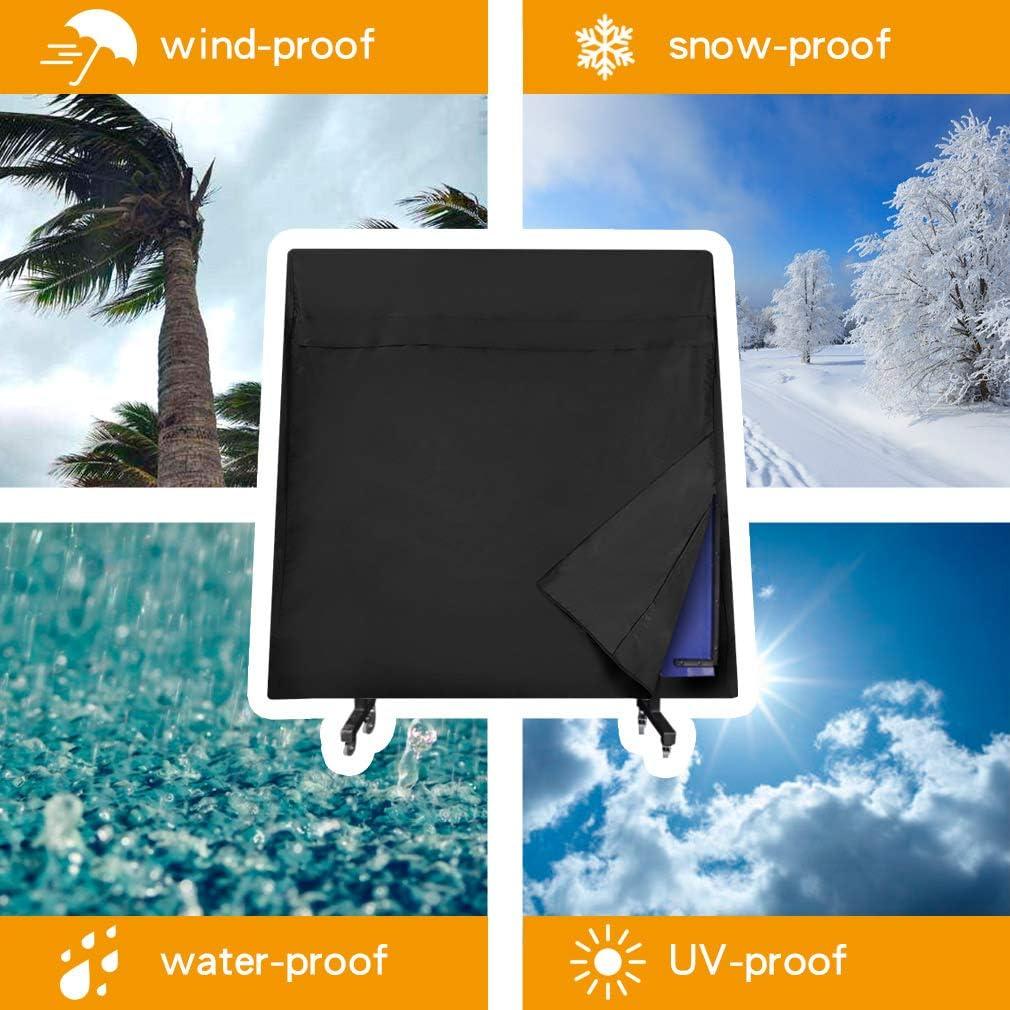 Stanbroil Table Tennis Cover, Ping Pong Table Cover for All Weather Protection Indoor/Outdoor Application – Black