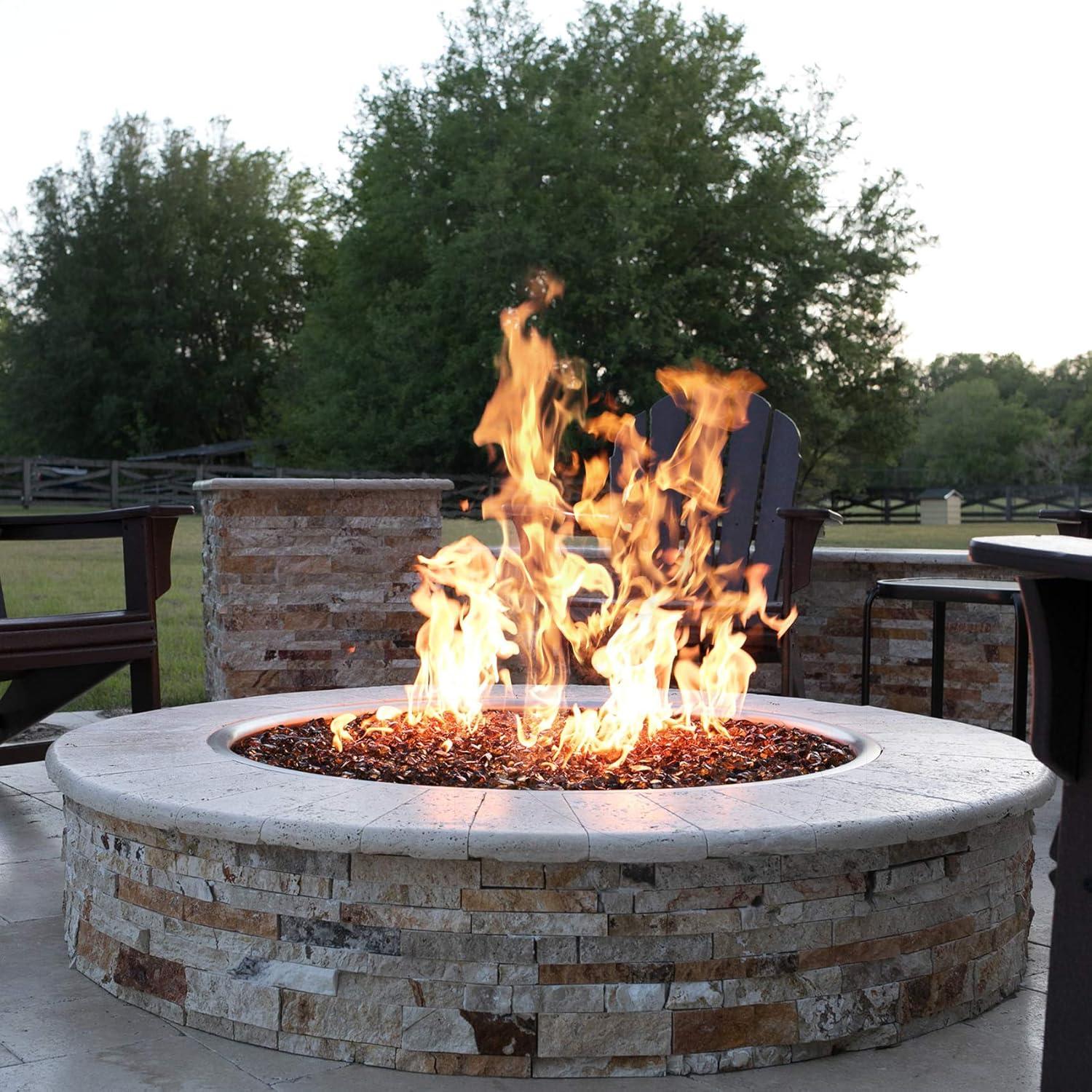 Stanbroil 24″ High Flame Round Jet Burner Ring for Natural or Propane Gas Fire Pit, 304 Series Stainless Steel, Double Ring(24 Inch)