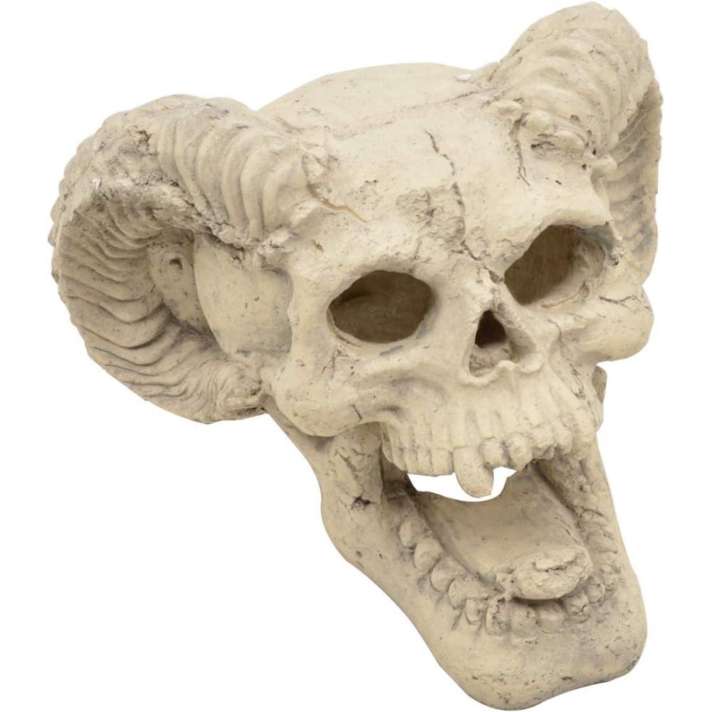 Stanbroil Fire Pit Demon Skull Gas Log for Ventless & Vent Free, Propane, Gel, Ethanol, Electric, Outdoor Fireplace and Fire Pit, Halloween Decor – Patent Pending(White)