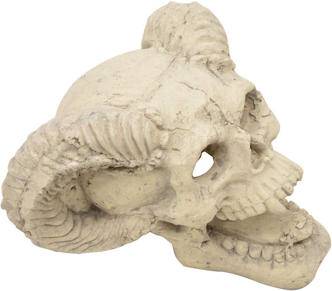 Stanbroil Fire Pit Demon Skull Gas Log for Ventless & Vent Free, Propane, Gel, Ethanol, Electric, Outdoor Fireplace and Fire Pit, Halloween Decor – Patent Pending(White)