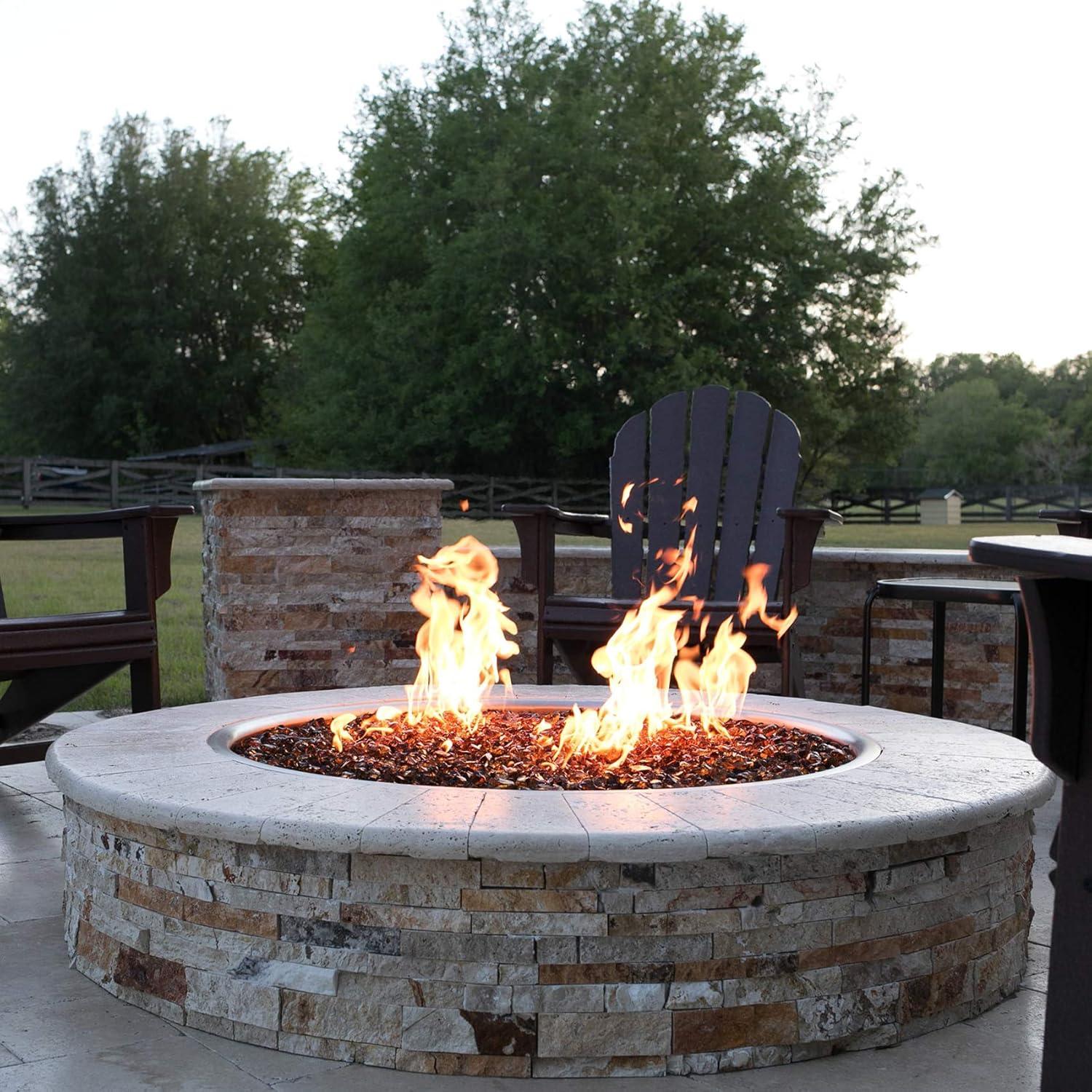 Stanbroil 24″ High Flame Round Jet Burner Ring for Natural or Propane Gas Fire Pit, 304 Series Stainless Steel, Double Ring(18 Inch)