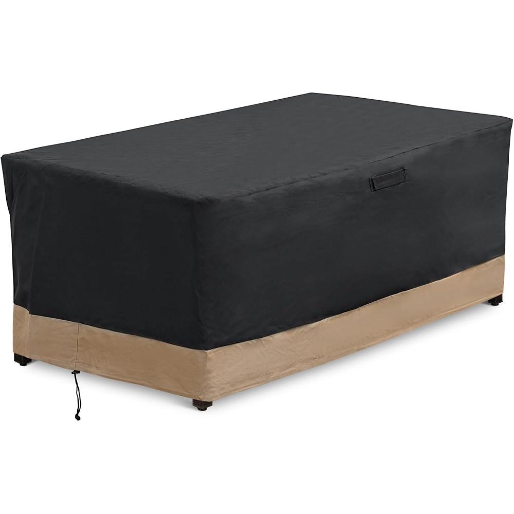 Stanbroil 40-Inch Patio Square Cover, 600D Waterproof Fire Pit Cover for Outdoor Fire Pit Table, Fire Bowl, Patio Furniture, Waterproof, Black(60L x 38W x 24H)