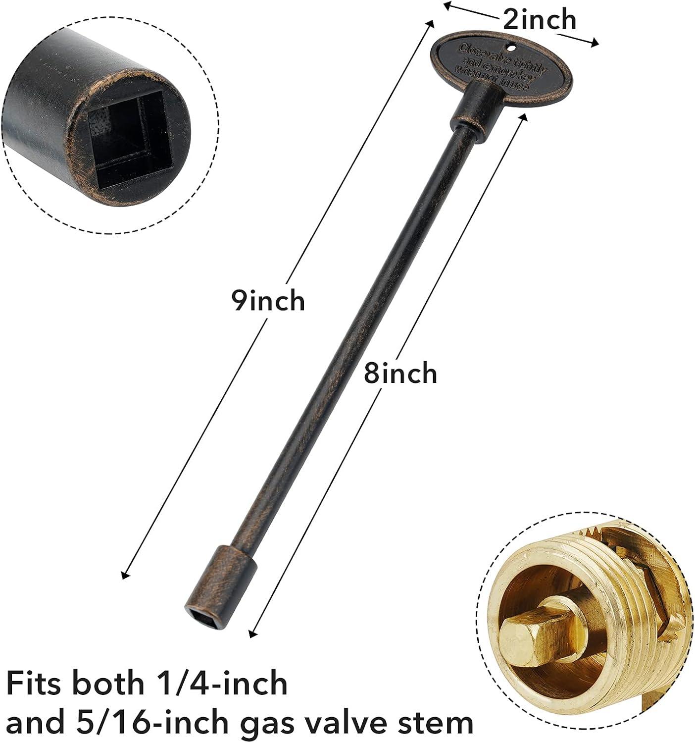 Stanbroil Universal 8-Inch Gas Valve Key, Fits 1/4″ and 5/16″ Turn Ball Valve, Antique Copper(Antique Copper)