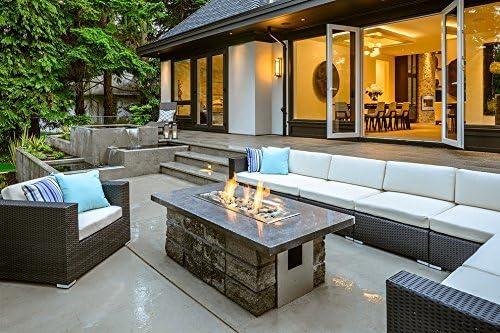 Stanbroil 36 by 6-Inch Drop-in Linear Fire Pit Burner, 304 Stainless Steel Natural & Propane Gas Firepit Insert for Fire Pit Table Indoor Outdoor, 65,000 BTU Max(36 by 6-Inch)