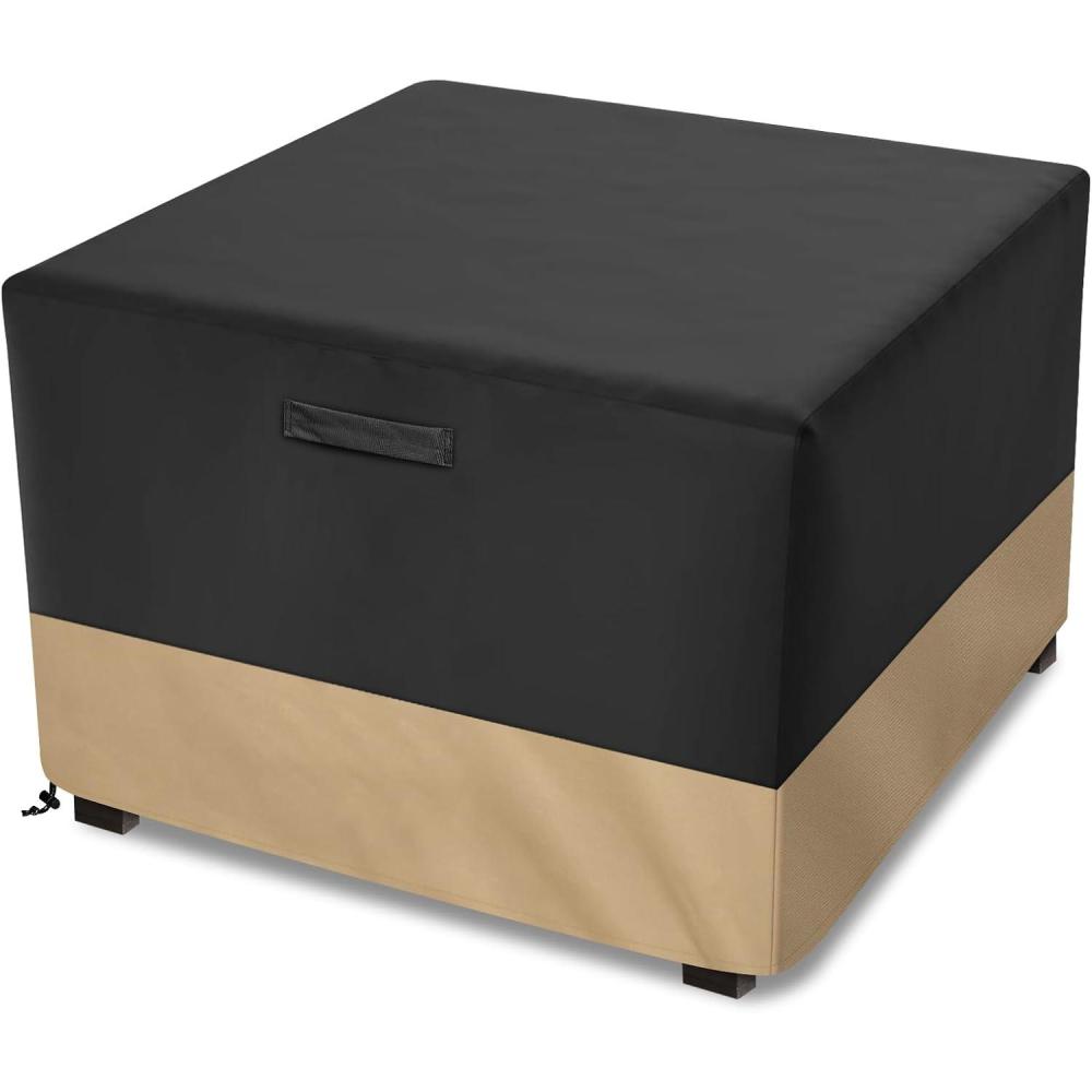 Stanbroil 40-Inch Patio Square Cover, 600D Waterproof Fire Pit Cover for Outdoor Fire Pit Table, Fire Bowl, Patio Furniture, Waterproof, Black(40Lx40Wx28H)