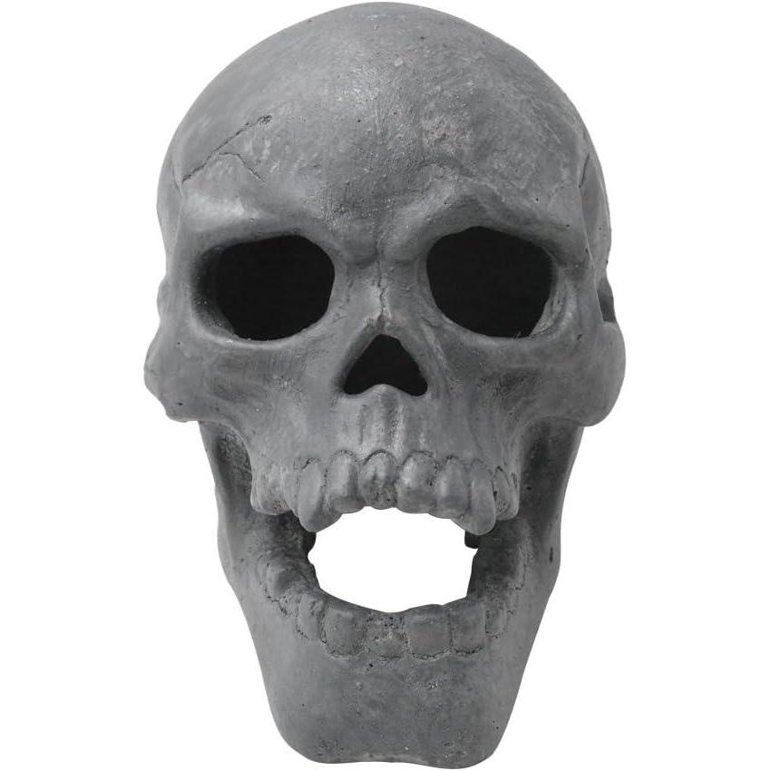 Stanbroil Fire Pits 9″ Imitated Human Skull Decoration for Indoors Outdoors Campfire, Fireplace, Halloween Party Decor, 1 Pack – Patent Pending(Black)