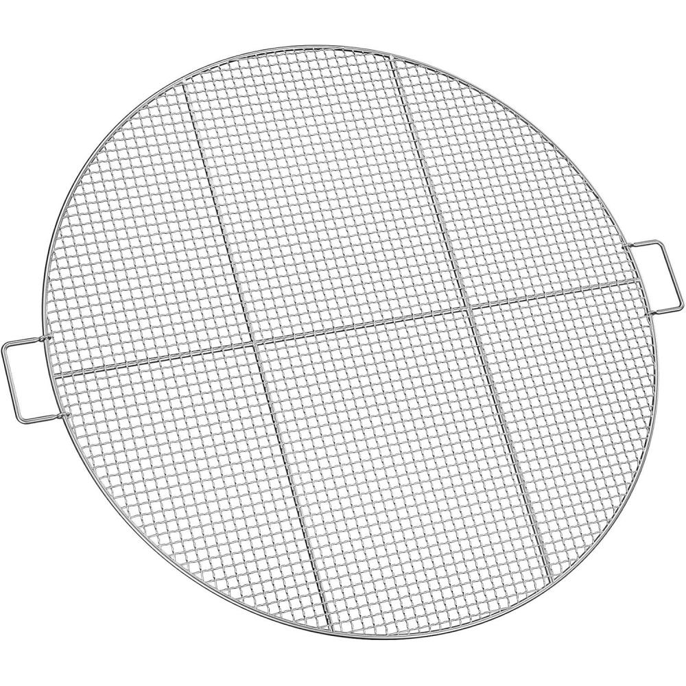 Stanbroil Fire Pit Cooking Grill Grate – Outdoor Round BBQ Campfire Grill Grid – Camping Cookware – Stainless Steel, 24 Inch(30 Inch)
