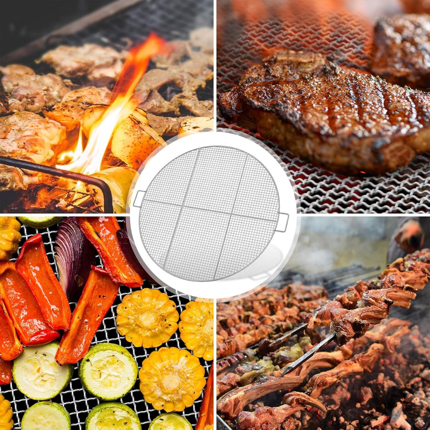 Stanbroil Fire Pit Cooking Grill Grate – Outdoor Round BBQ Campfire Grill Grid – Camping Cookware – Stainless Steel, 24 Inch(30 Inch)