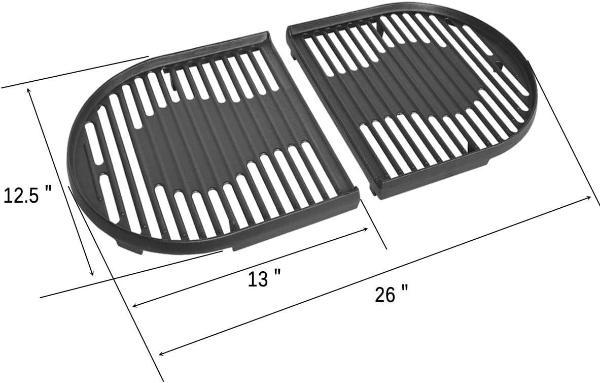 Stanbroil Solid Rod Stainless Steel Grill Cooking Grates Replacement parts for Coleman Roadtrip Swaptop Grills LX LXE LXX, 2 Pack(Cast Iron)