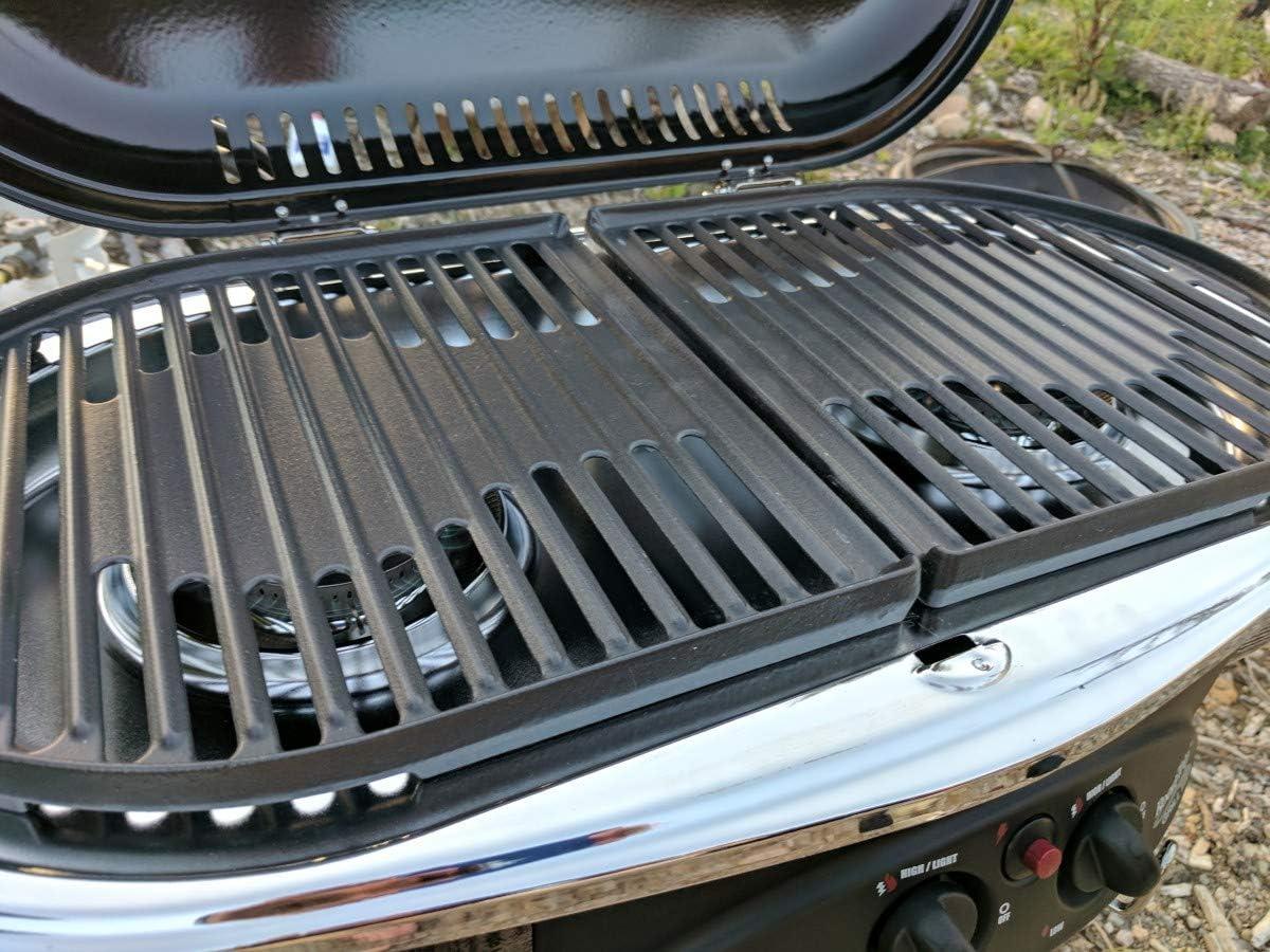 Stanbroil Solid Rod Stainless Steel Grill Cooking Grates Replacement parts for Coleman Roadtrip Swaptop Grills LX LXE LXX, 2 Pack(Cast Iron)