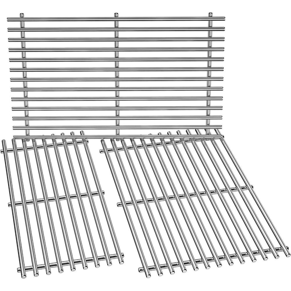 Stanbroil Stainless Steel Cooking Grates for Weber Summit 600 Series Summit E/S 640/650/660/670 Gas Grills with a Smoker Box, Replacement Parts for Weber 67552 – Set of 3