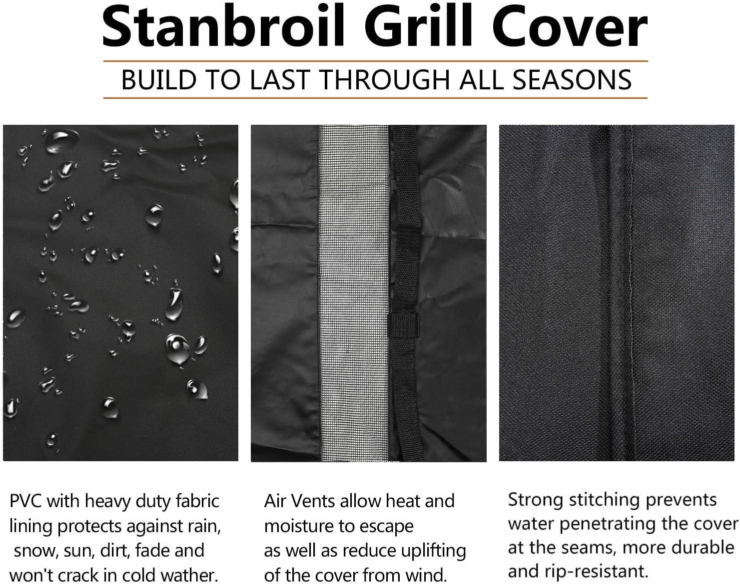 Stanbroil BBQ Grill Cover Fits Weber Genesis & Genesis II Gas Grill Models E 310, E 330, E 410, EP 310, EP 330, S 310 and S 330,Large,Black