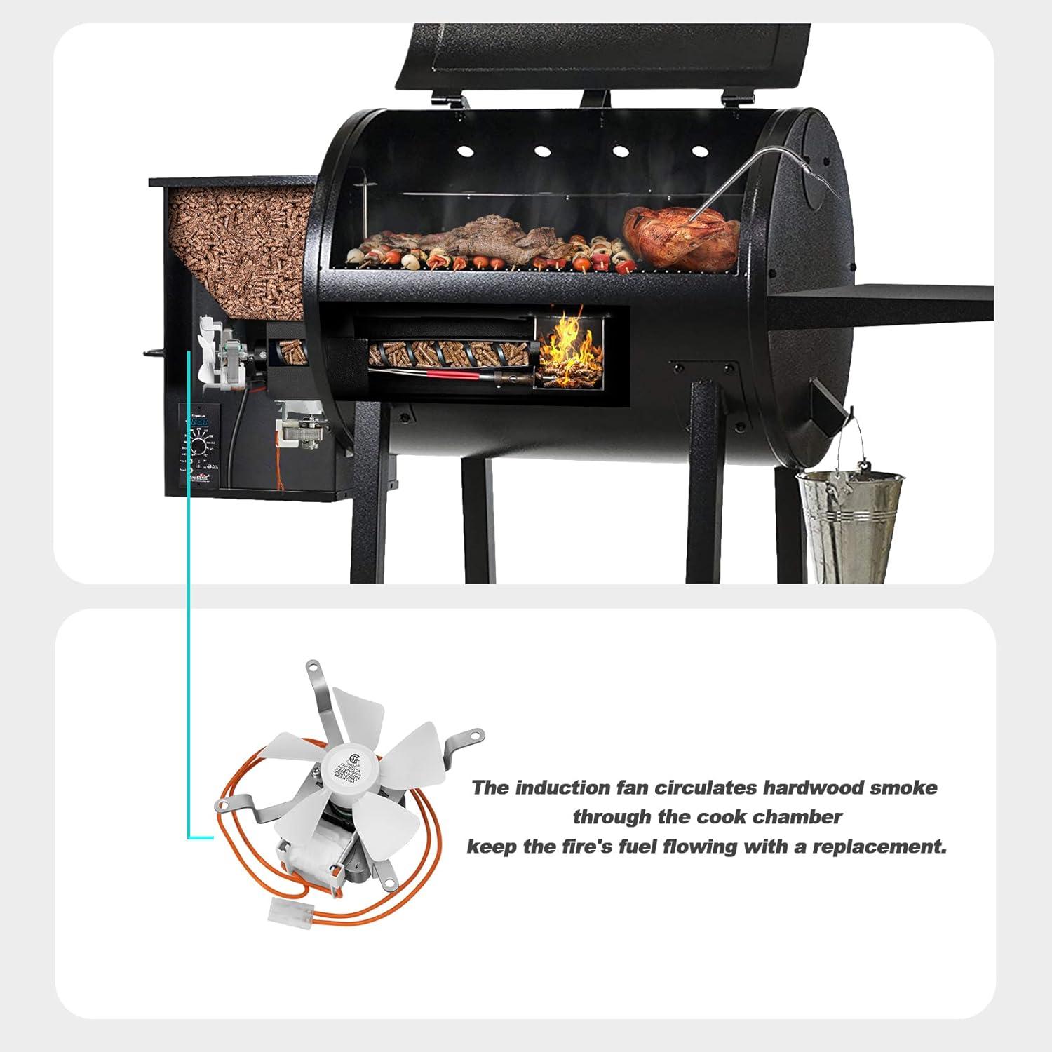 Stanbroil Draft Inducer Fan Kit/Induction Fan Kit for Camp Chef Wood Pellet Grills Replacement Parts, White