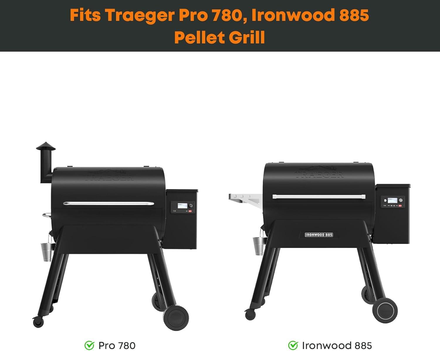 Stanbroil Folding Front Shelf for Traeger Pro 22, Pro 575 and Ironwood 650 Series, BAC362 Folding Shelf, Grill Accessories for Traeger Pellet Grills, 25″ L x 12″ W(33″)