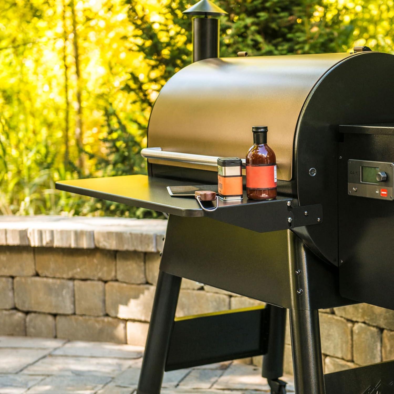 Stanbroil Folding Front Shelf for Traeger Pro 22, Pro 575 and Ironwood 650 Series, BAC362 Folding Shelf, Grill Accessories for Traeger Pellet Grills, 25″ L x 12″ W(33″)