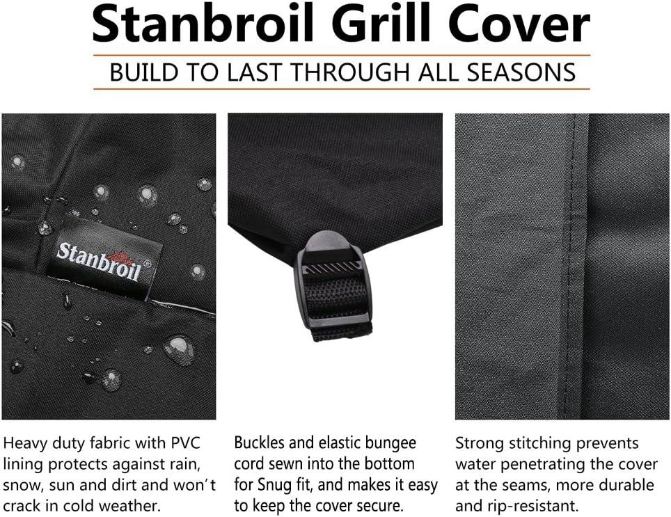 Stanbroil Grill Cover for Camp Chef DLX 24, SmokePro 24, PG24, PG24LS, PG24S, PG24SE, PG24LTD – Waterproof and Weather-Resistant Polyester, Black